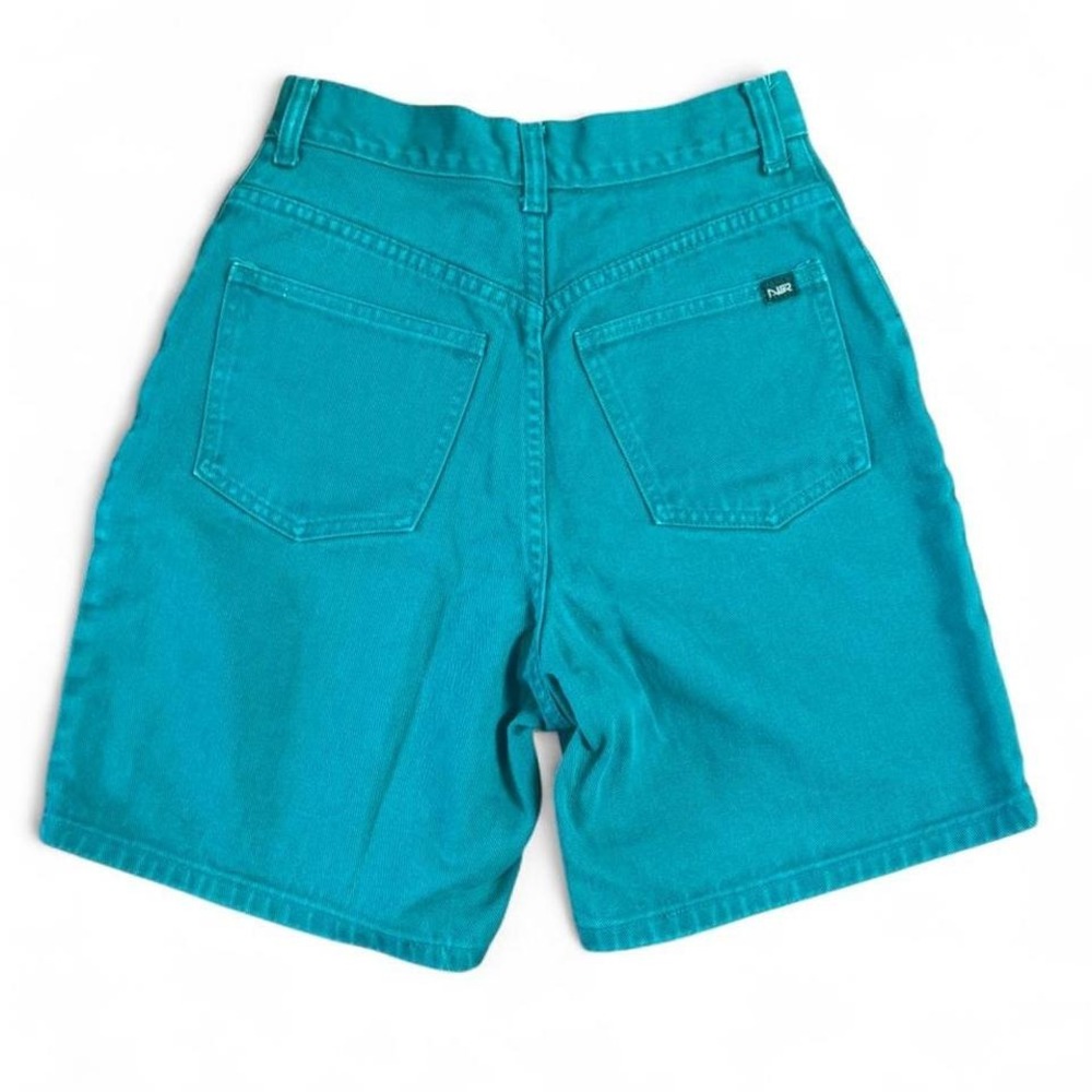 Vintage Northern Reflections teal denim shorts size 27 - Picture 3 of 8